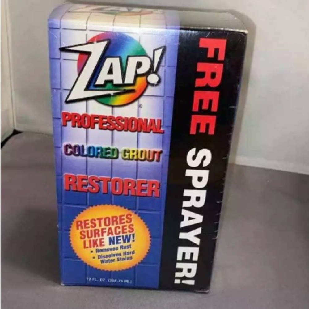 Zap! Professional colored grout Restorer Kit 12oz Tile Grout Porcelain NEW